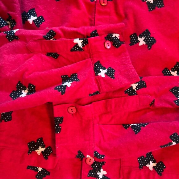 Vintage Basic Editions Novelty Scottie Dog Flannel Modest Nightgown M - Picture 4 of 7